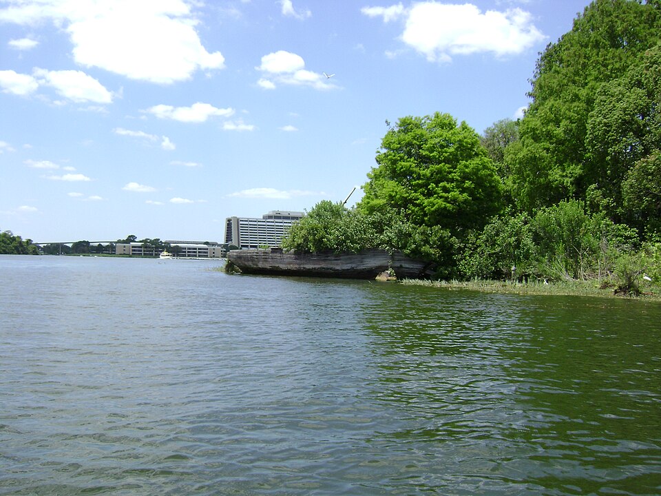Discovery Island, Disney's abandoned zoo island, overgrown by jungle in the middle of Bay Lake